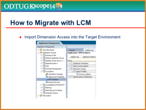 Hyperion Tutorial: Lifecycle Management for HFM