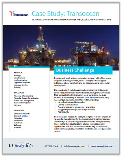 Case Study - Transocean landing page