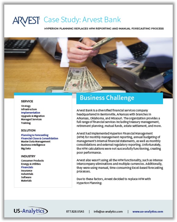 Arvest planning case study