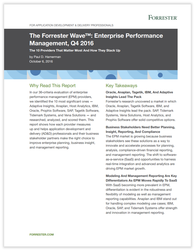 5 Ways EPM Is Changing [2016 Forrester Report]