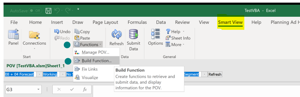 PBCS & EPBCS Tutorial: Using Functions in Smart View